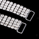 2PCS Charm Metal Chain Crystal Rhinestone Bikini Swimwear Connectors/ Buckle