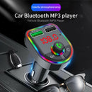 Car Wireless Bluetooth FM Transmitter Quick Charge 2 USB Ports USB Drive