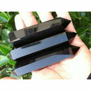 60mm-80mm Natural Obsidian Crystal Quartz Double Terminated Wand Point Heal Gift