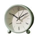 Silent Alarm Clock Kids Students Bedroom Bedsides Analogue Alarm Clock Green