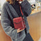 Rivet Stone Pattern Handbags Women Messenger Leather Shoulder Bag (Red)