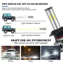 2PCS 6 Sides LED Headlight Kit H7 High Low Beam DOB LED Bulb Car Lighting 3