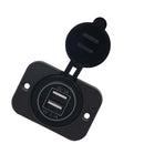 3x 5V/3.1A Blue LED Dual-USB Power Supply Socket for 12V-24V Car Motorcycle SUV