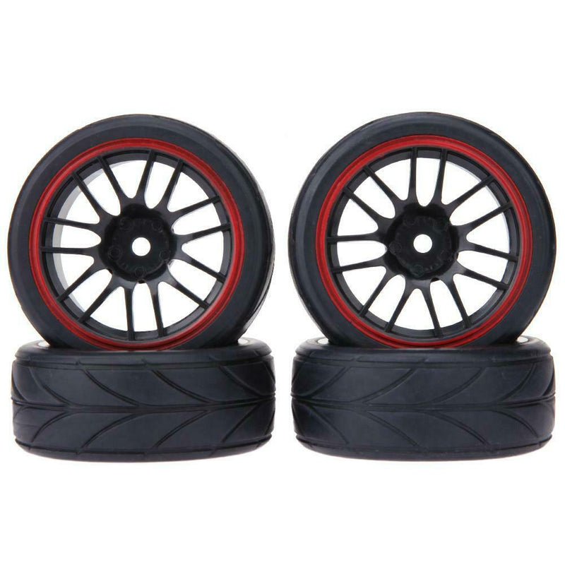 4pcs RC On Road Car Rubber Tires for 1/10 Universal Car Redcat Traxxas