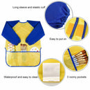 Childrens Kids Toddler Waterproof Play Apron Art Smock with 3 Roomy Pockets
