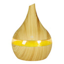 300ml Mist Humidifier Low Noise Diffuer w/ LED Light Antislip Wood