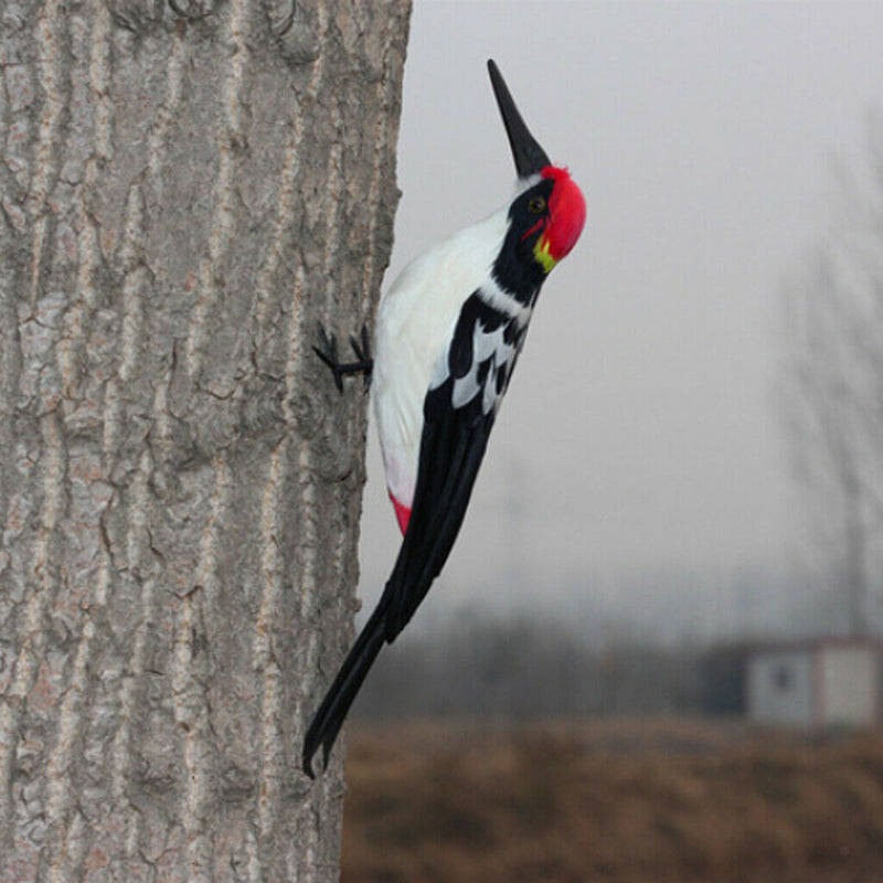 Artificial Feather Animal Woodpecker Bird - Lawn Yard Garden Tree Decor on Wire