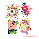 Flowers clothes patches heat transfer stickers printing iron on appliques BX