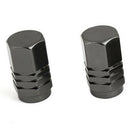 4 Pieces Dark Gray Hexagon shaped Aluminum Alloy Rim Car Valve Plug