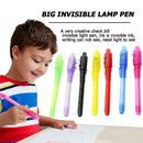 14pcs Magic LED Lights Invisible Pens Amusing UV Flashlight Drawing Writing Pen