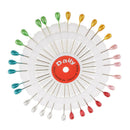60pcs Dressmaking Sewing Head Pins w Wheel for Dressmaking Scarf Hijab Craft