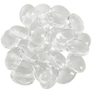 30 Pcs Clear Oval Glass Embellishment Findings For Cabochon Setting DIY 25x