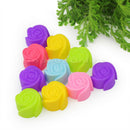 10 Silicone Rose Muffin Cookie Cup Cake Baking Mold Cake Decorating Suppli JYJ