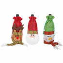 3pcs Christmas Wine Bottle Bag Gift Wrap Drawstring Pouch Santa Deer Snowma