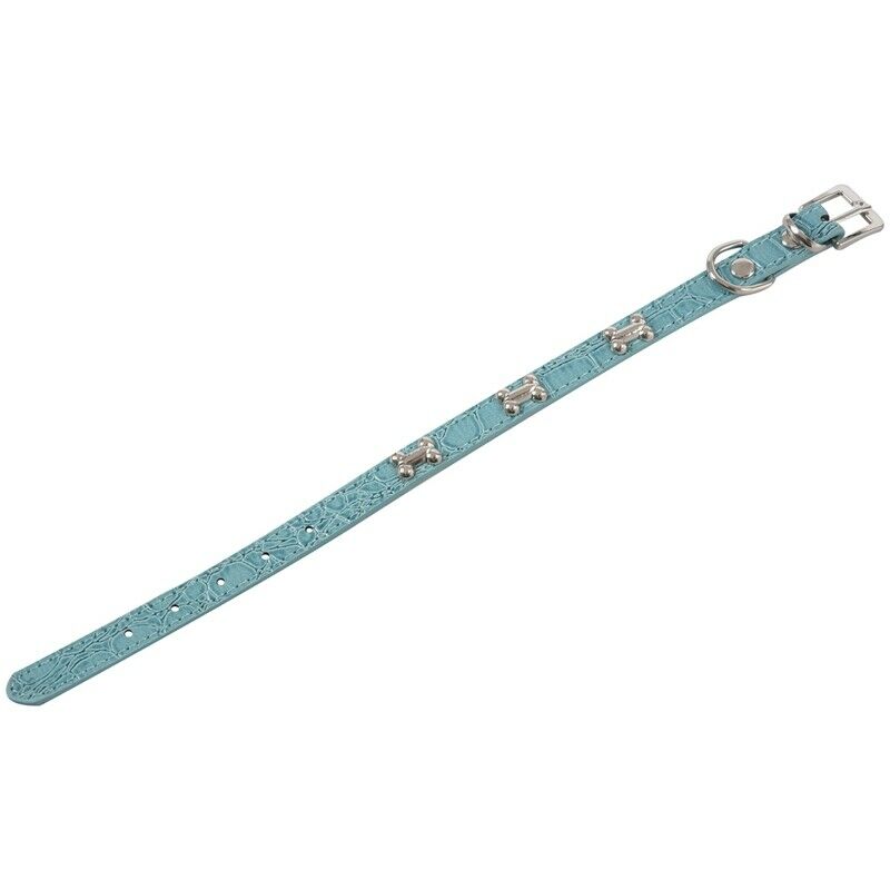 Pet Collar,Small Dog Collars Bling With Bone Necklace Puppy Cat (XS, blue 1
