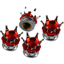 4 Pack Valve Stem Caps, Handmade Crown Universal Car Tire Valve Caps