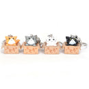 4Pcs Cats Keyring Cartoon Cat Key Chain Car Key Ring Pendant Bag Purse Gifts MO