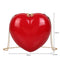 Girls Heart Women Shoulder Chain Messenger Bags Crossbody Handbags (Red)
