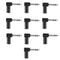 10x6.35mm to 3.5mm 1/8" Male Mono Jack 90 Degree Audio Connector Adapter