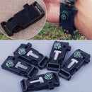 5pcs Paracord Bracelet Buckle Whistle Compass Flint Fire Starter Scaper Blade