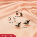 3 Pair Bat Dangles Drop Earrings Halloween Funny Women Ear Stud Jewelry (E) A