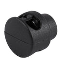 10 Pcs Plastic Toggle Stoppers 2 Holes Cord Locks End Black Q9K4