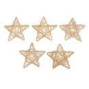5pcs 7cm Natural Star Rattan Wicker Ball Christmas Tree Ornaments Decoration