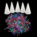 5pcs 100mm Christmas Tree Styrofoam Foam and 200pcs 15mm Plastic Sequin Pin