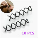 12pcs Black Cool Unique Spiral Spin Screw Bobby Pin Twist Barrette Hair Clip New