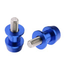 2pcs Motorcycle CNC Swingarm Swing Arm Spools Sliders Stand Bobbins 6mm Blue