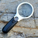 45X Hand Held Magnifier Reading Jewelry Magnifying Glass Loupe w/ 3 LED Lights