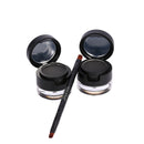 Miss Rose 3Pcs/Set Eye Makeup Set Black + Brown Cake Eyeliner Long Lasting  L3L9