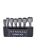 14X Power Nut Driver Drill Bit Set SAE Metric Socket Wrench Screw1/4"Hex Shan ï¼D