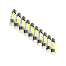 10X White Festoon 28mm-31mm Fuse 5050 3SMD SunVisor Vanity Mirror LED Lights