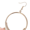 1 Pair Of Ladies Round Earrings Long Drop Earrings With Tassels Earrings Pi