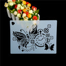Butterfly clock Shape Cake Stencils Environmental Plastic Spray Cake MoulHIES