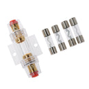 Auto Audio Stereo Refit AGU Fuse Holder 4/8 Gauge Cable + 4pcs 30 Amp Fuses