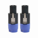 2pcs 4-Pole Male Connector Head Line Plug for Cable NEUTRIK NL4FC A