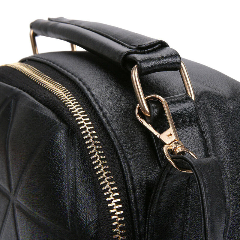 Handbag Chain Shoulder Lady Messenger Bag Candy Color Crossbody(Black)