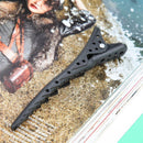 6pcs Black Hairdressing Sectioning Hair Clips Hairpins Salon Styling Grip Clamp
