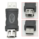 FireWire IEEE 1394 6-Pin Female to USB 2.0 Type A Male Adaptor Adapter C VGC