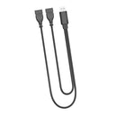 USB Splitter Cable Male to 2 Female Adapter USB A Cord 2 Port Hub for Data