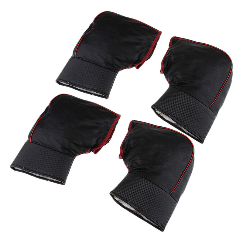 2 Pairs Motorcycle Warm Winter Windproof Waterproof Handlebar Muffs Gloves