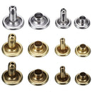 180 Set Leather Rivets Double Cap Rivet Tubular Metal Studs with 3 Pieces F B6R1