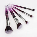 Purple Fiber Bright Transparent Crystal Diamond Makeup Brush Blush Foundati