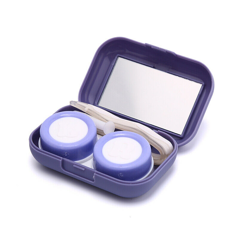 Easy Carry Mini Pocket Contact Lens Case with Mirror Kit Travel Contact Len  Gw