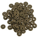 70 Bronze Tone Saucer Spacer Beads 8x4mm I2K8