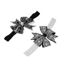 10pcs Fashion Baby Kids Print 10 Color Bowknot Princess Hairband Headband
