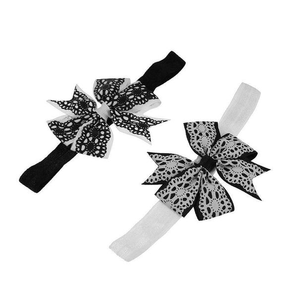 10pcs Fashion Baby Kids Print 10 Color Bowknot Princess Hairband Headband #gib