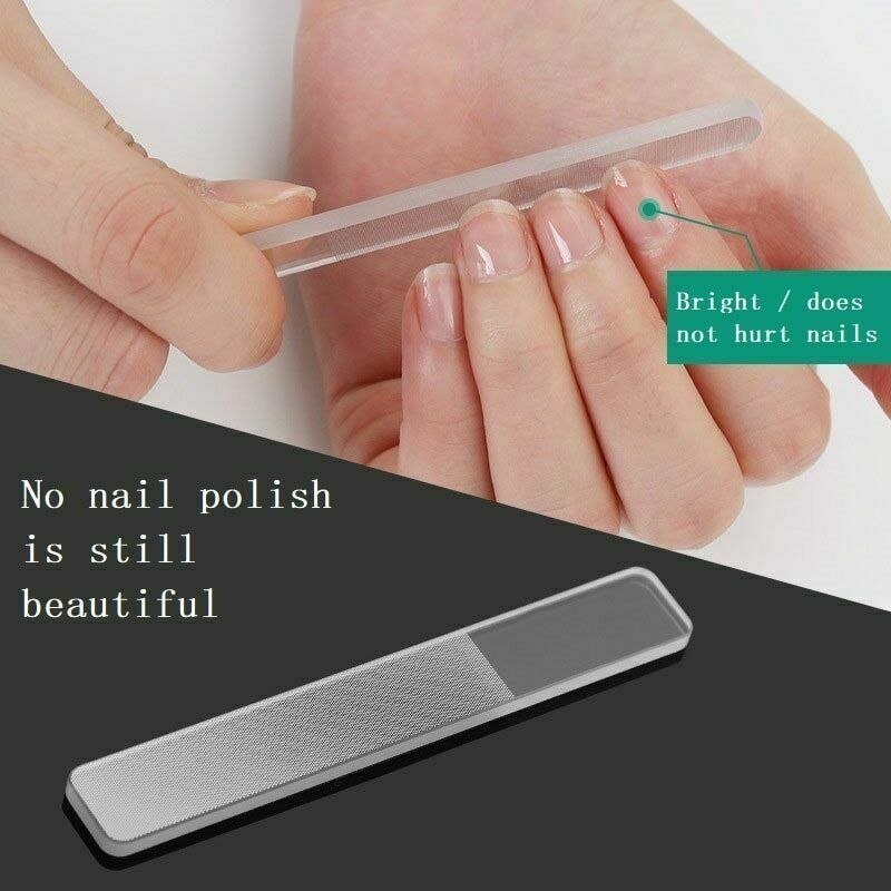 Professional Nano Polished Glass Nail File Transparent Sanding Shiner Grind S8E0